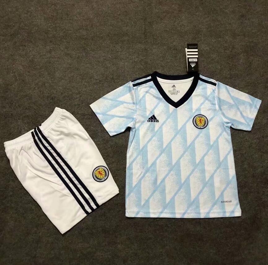 Kids Scotland 2020 EURO Away Soccer Kits Shirt with Shorts